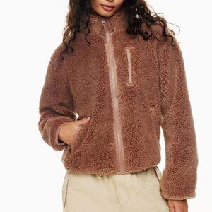 ARITZIA TNA Jalen Massive Polar Jacket Fleece Zip-Up Hoodie L